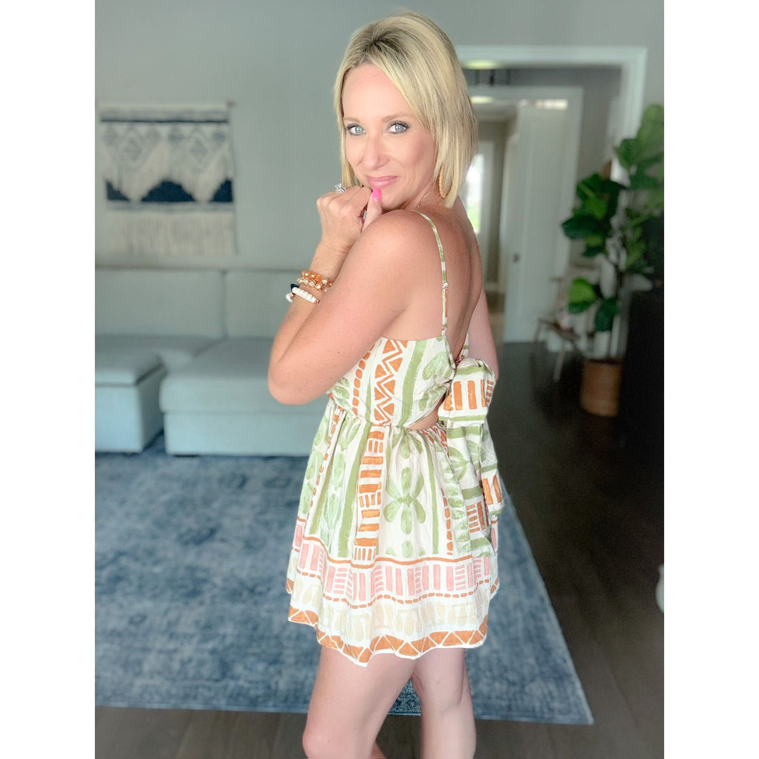 Bimini Cutout Tie Back Romper