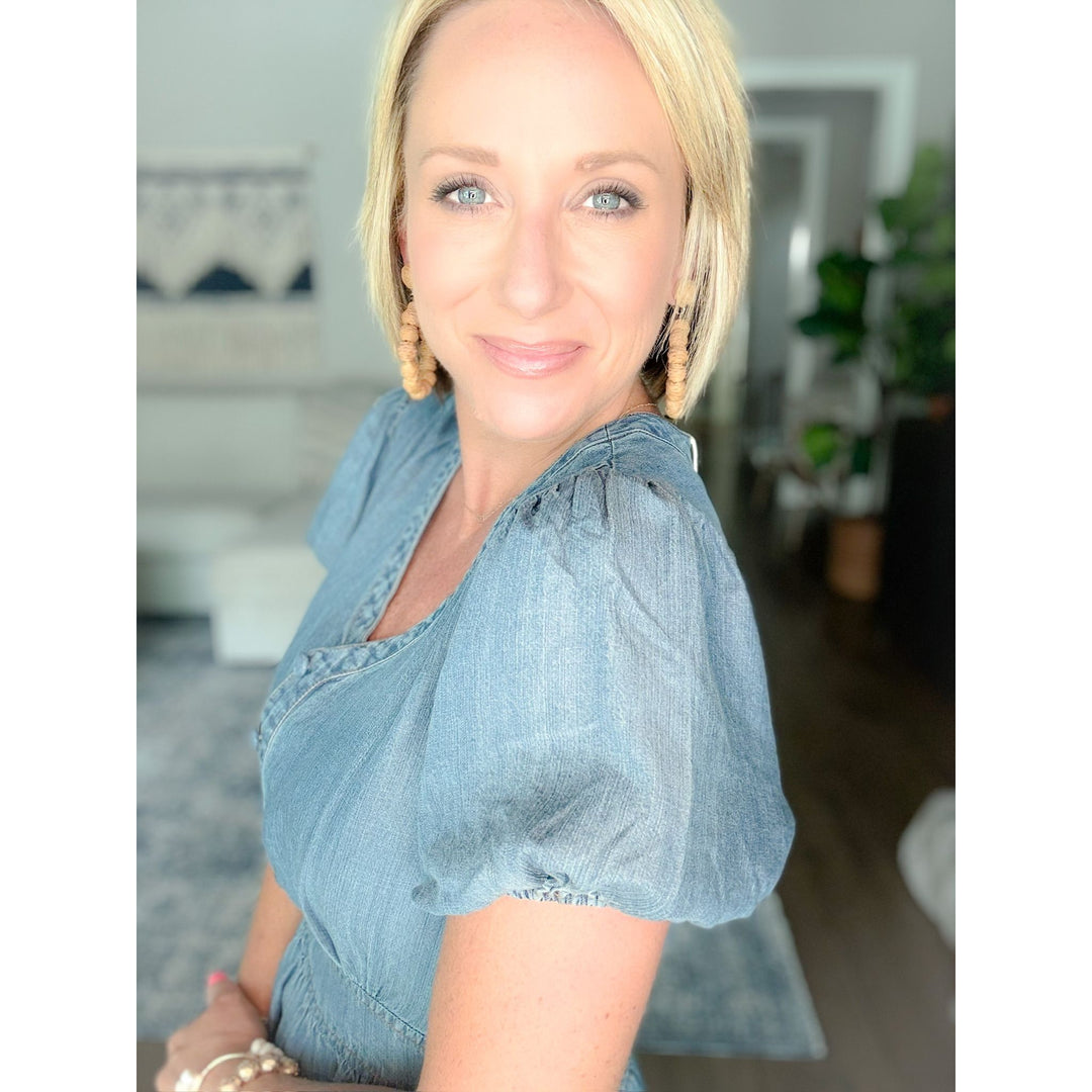 Bluebell Breeze Chambray Dress