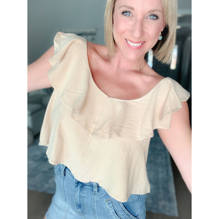Basic Linen Cropped Tank