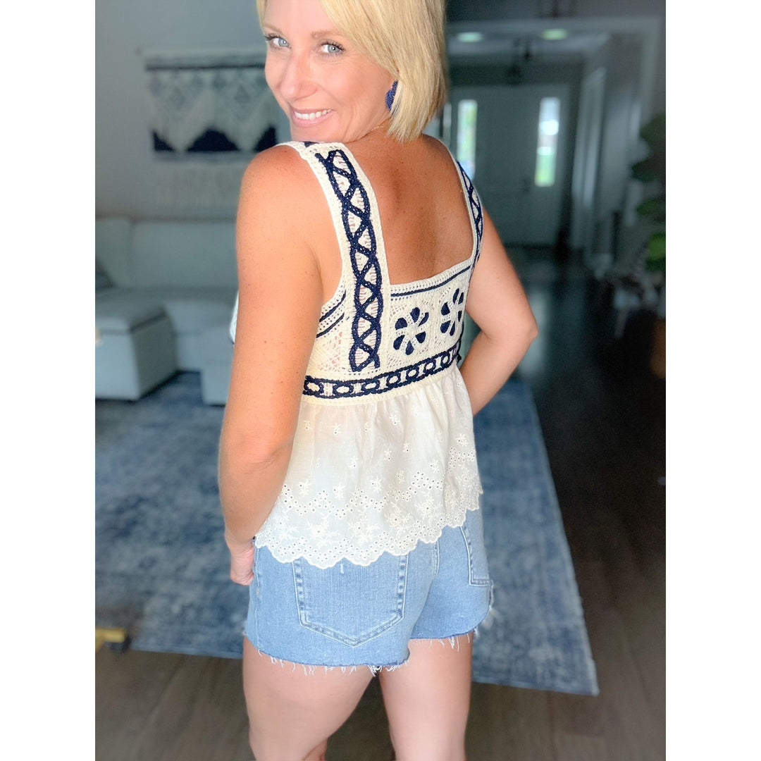 Coastal Crochet Tank