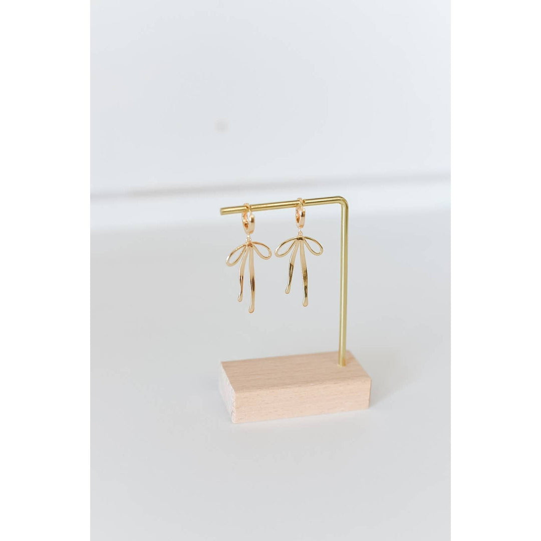 Daisy Bow Hoop Earrings