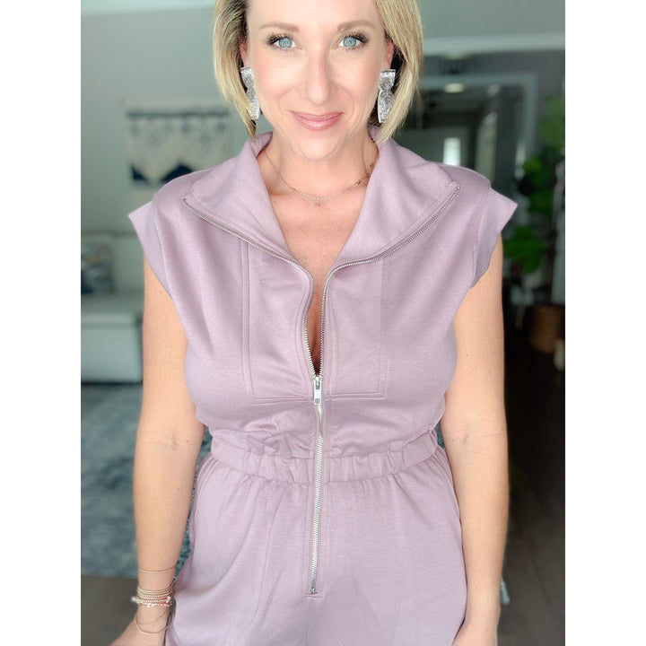 Sarah Zip Front Romper