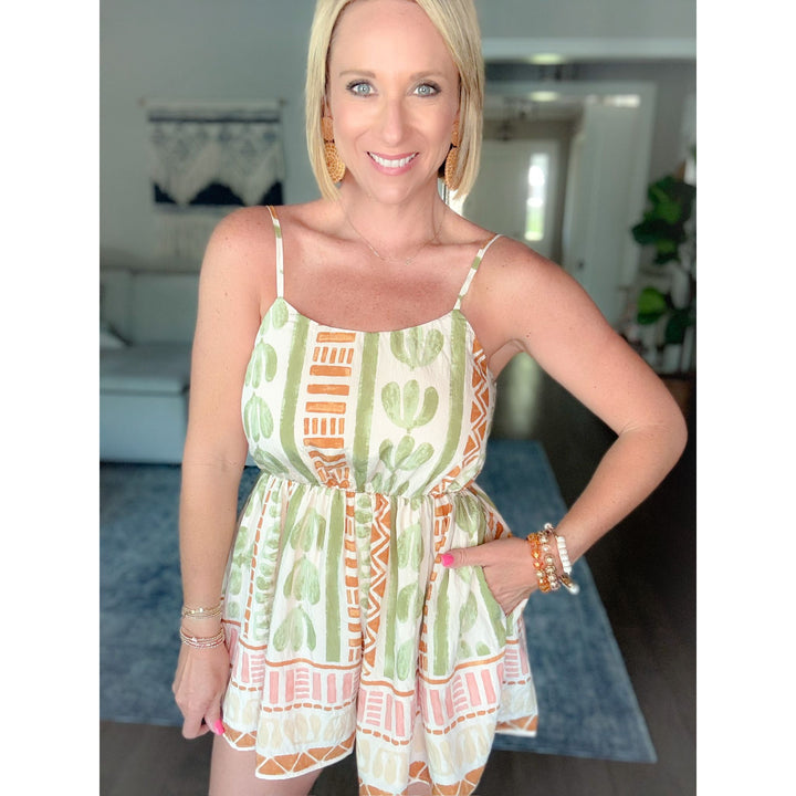 Bimini Cutout Tie Back Romper