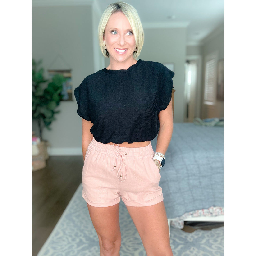 Linen Tie Waist Shorts