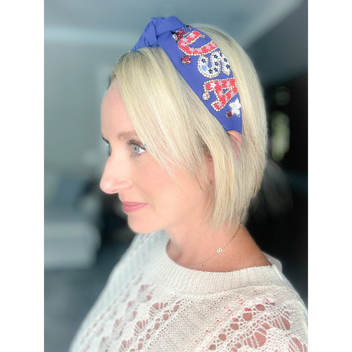 USA Beaded Headband