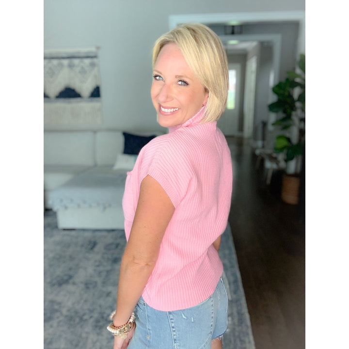 Ava Ribbed Pocket Top