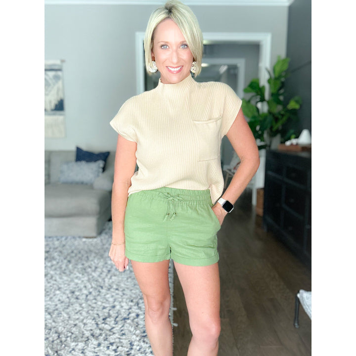 Ava Ribbed Pocket Top