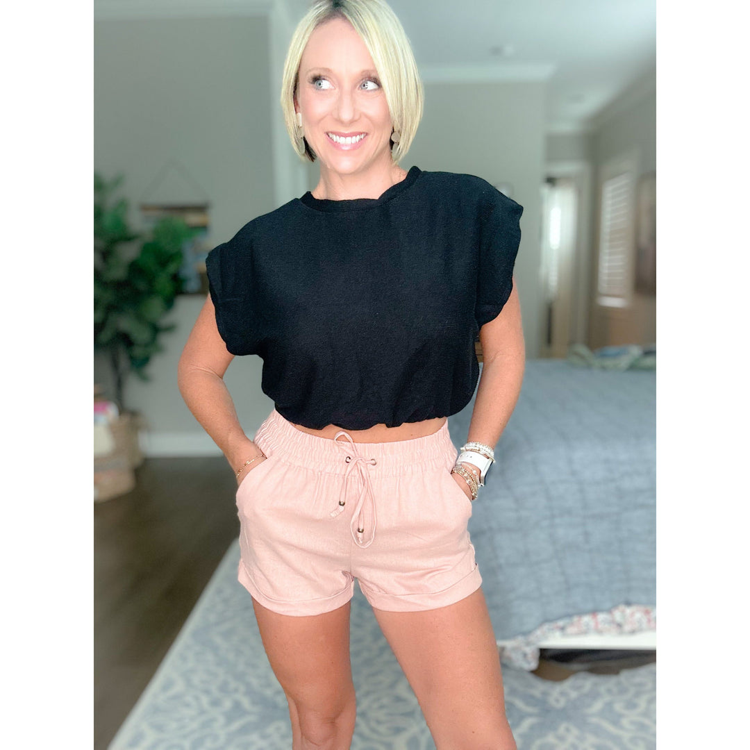 Linen Tie Waist Shorts