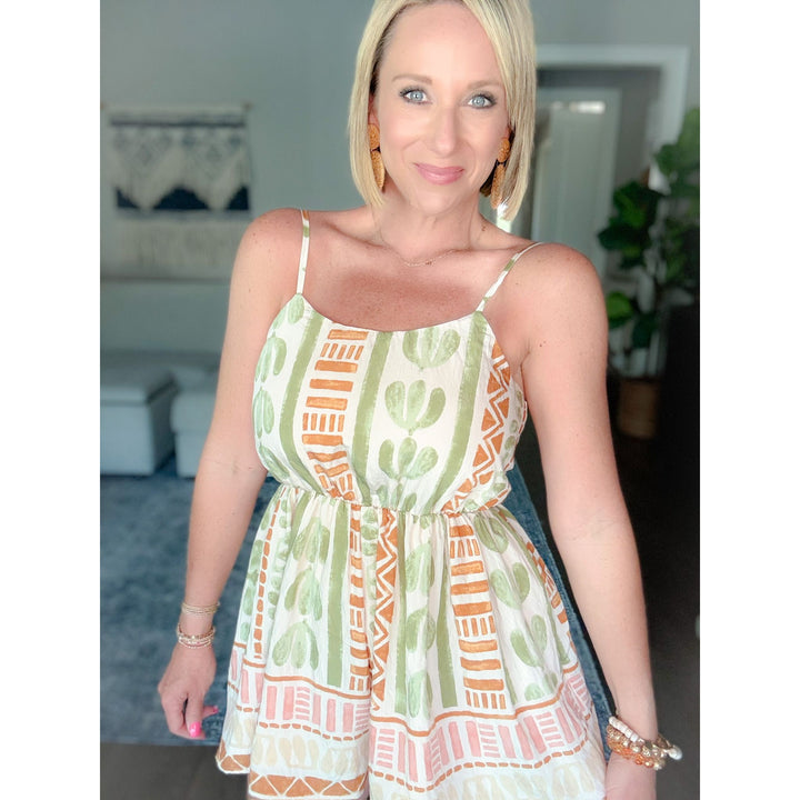 Bimini Cutout Tie Back Romper