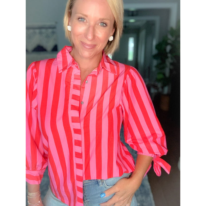 Rosie Striped Button Up