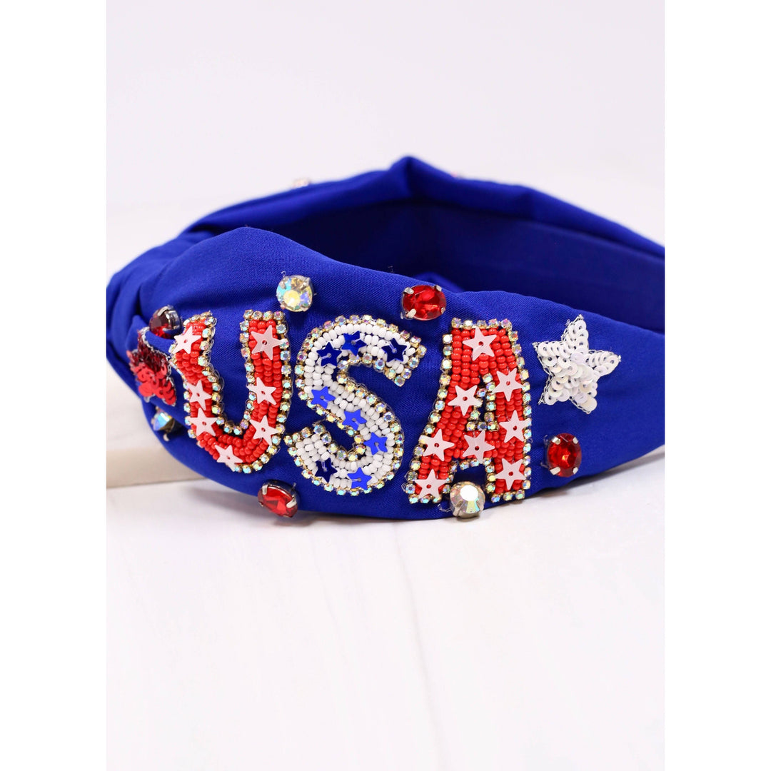 USA Beaded Headband