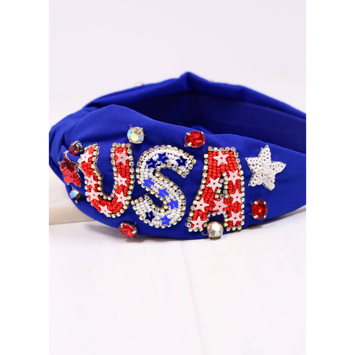 USA Beaded Headband