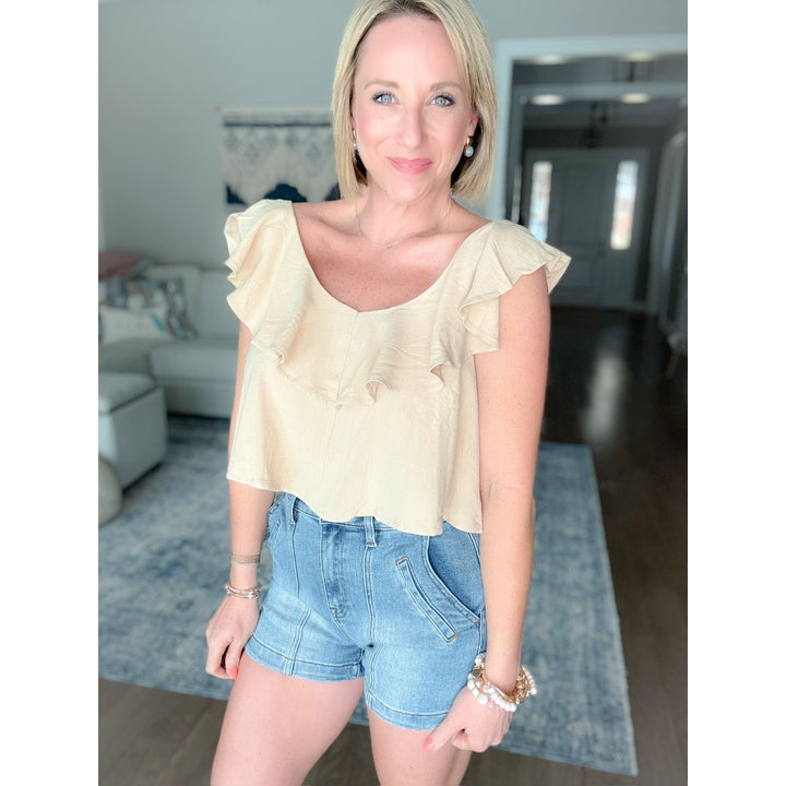 Basic Linen Cropped Tank