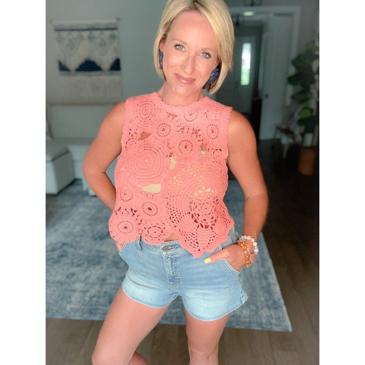 Coral Coast Crochet Tank