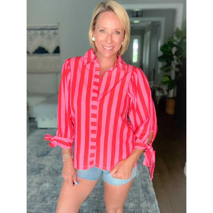 Rosie Striped Button Up