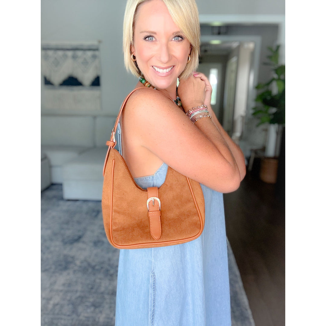 Arlington Faux Suede Hand Bag