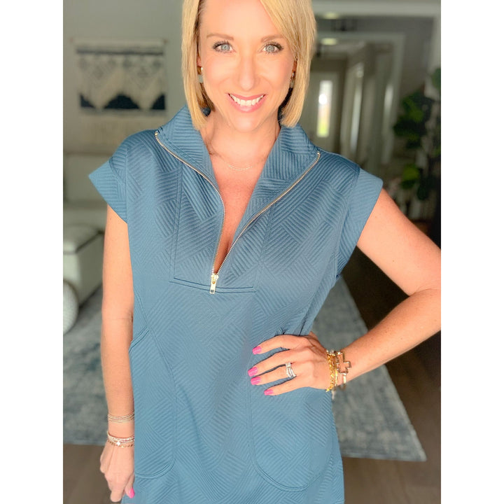 Dockside Quarter Zip Dress