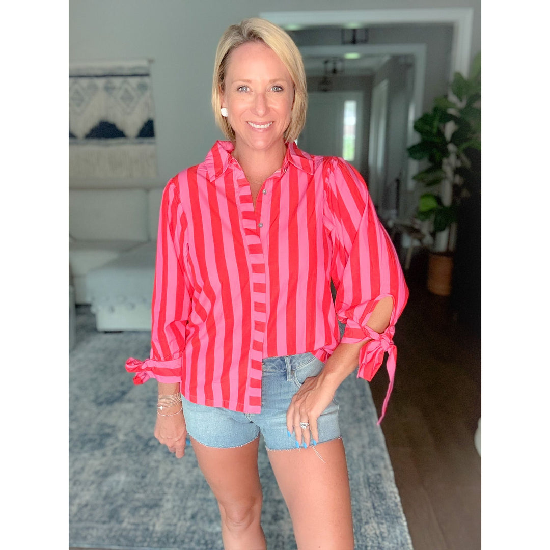 Rosie Striped Button Up