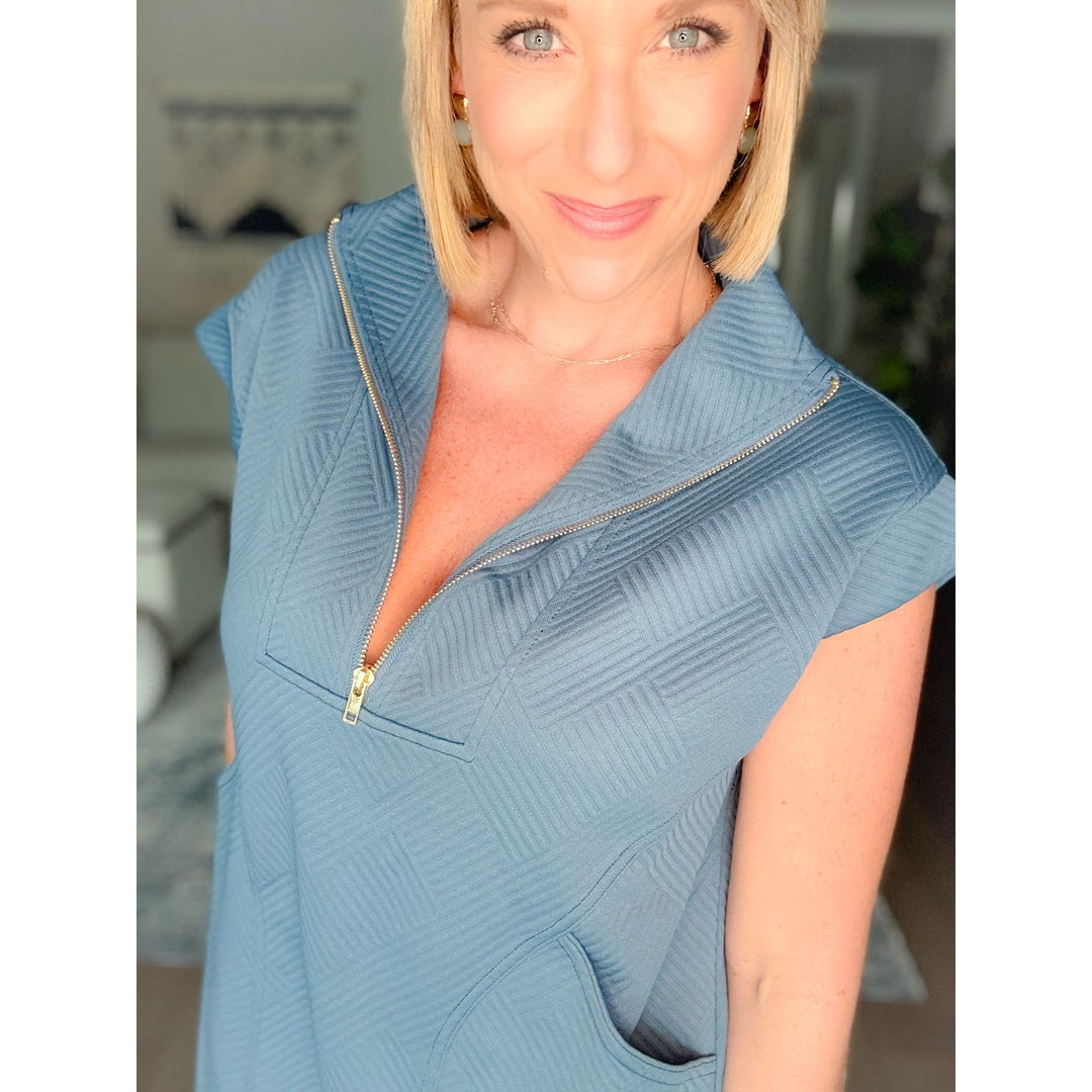 Dockside Quarter Zip Dress