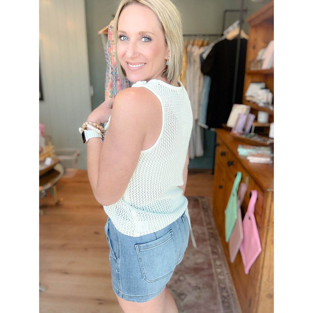 Lucy Crochet Knit Tank Top