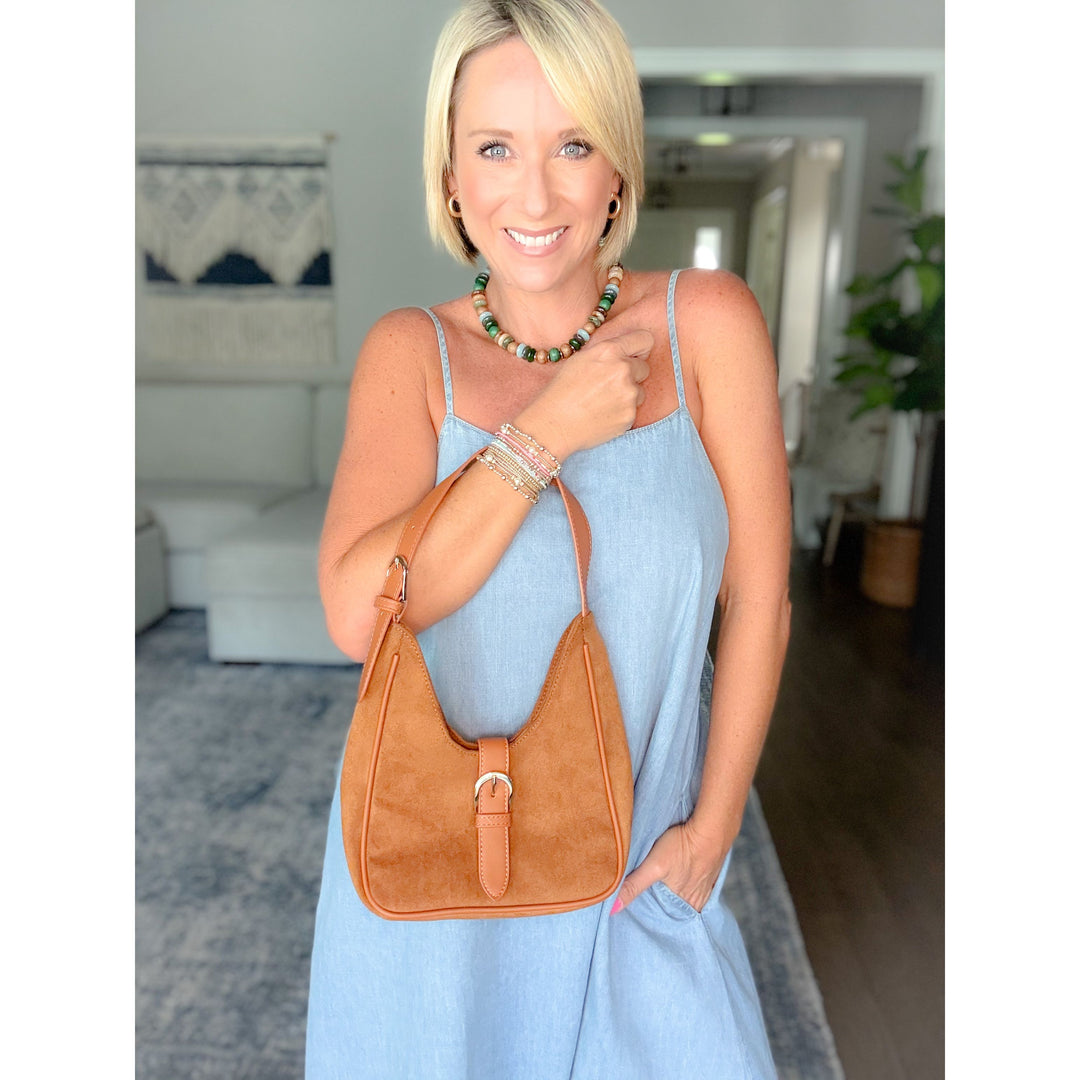 Arlington Faux Suede Hand Bag
