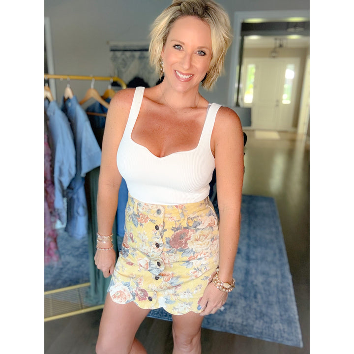 Everyday Sweetheart Ribbed Tank