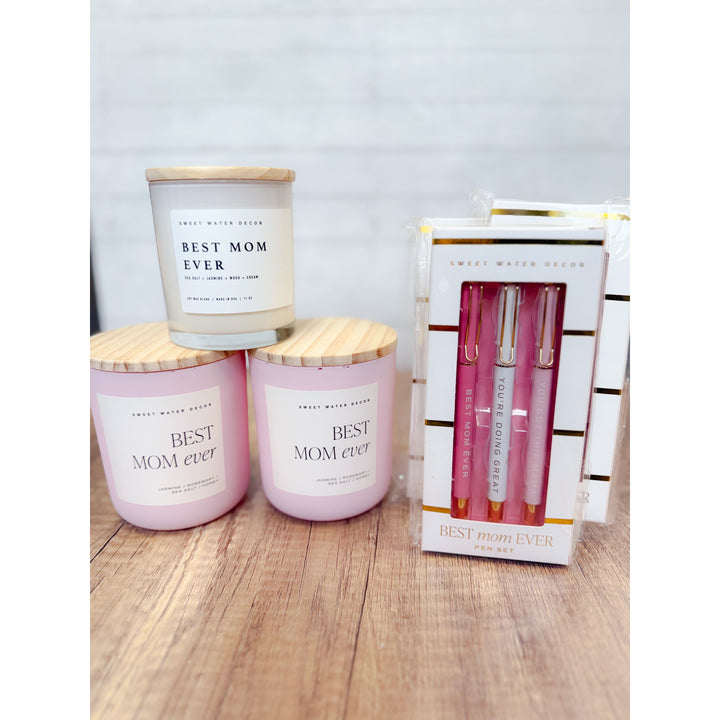 Best Mom Ever Candle 11 oz- White