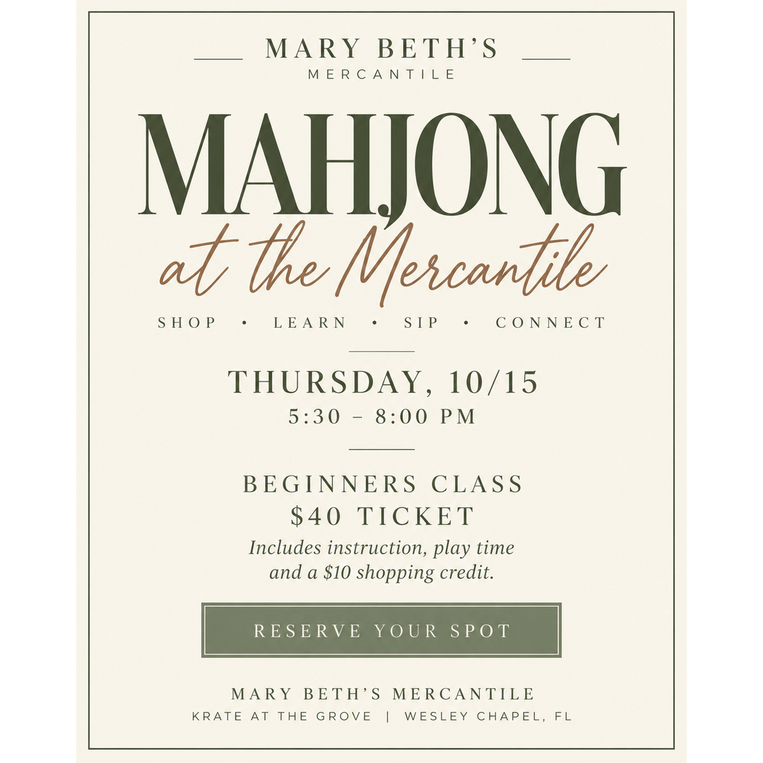 Mahjong at the Mercantile | Oct 15th