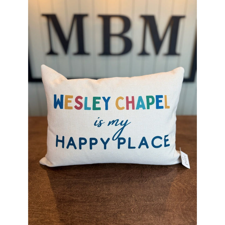 Wesley Chapel Is my Happy Place Lumbar Pillow
