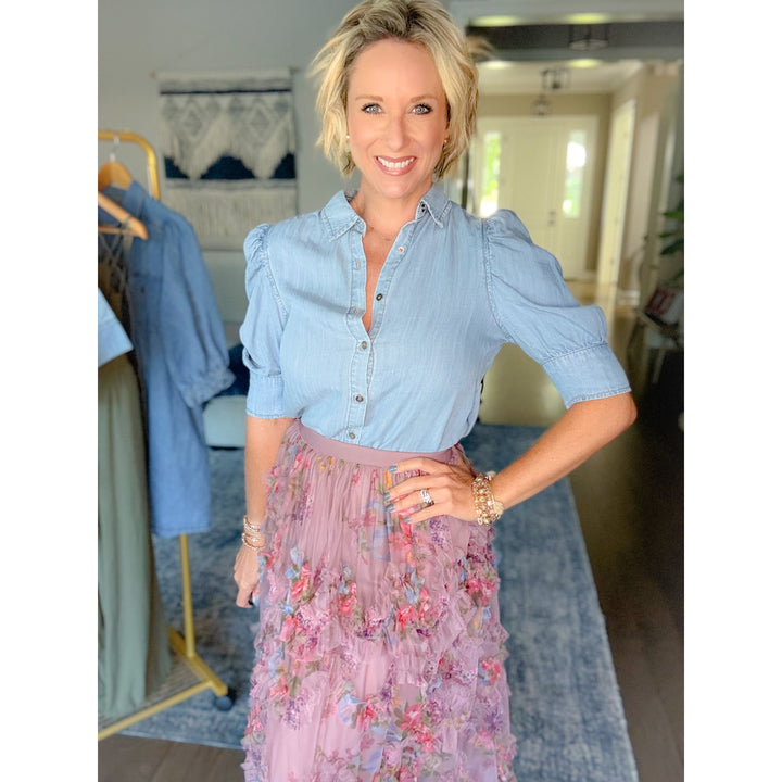 Sunwashed Chambray Button-Up