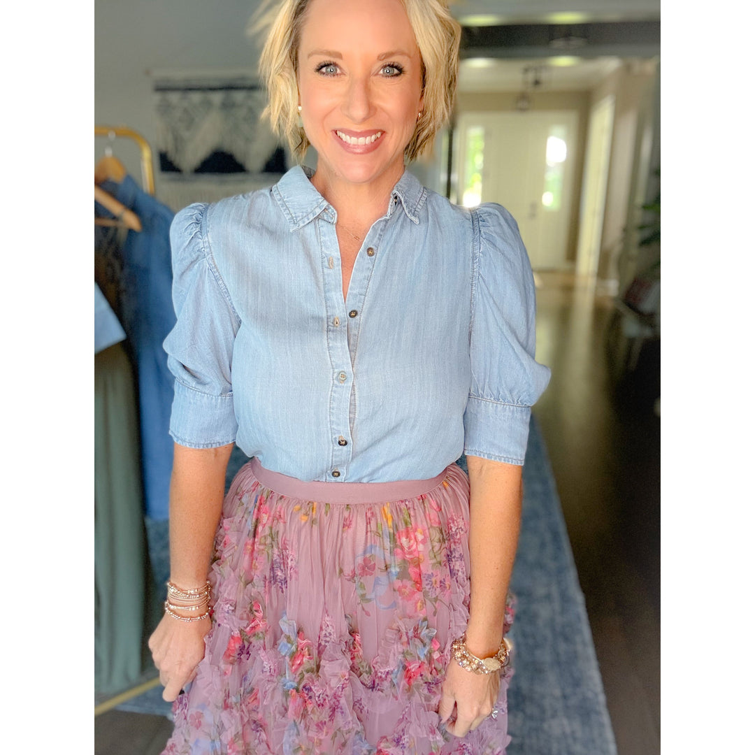 Sunwashed Chambray Button-Up