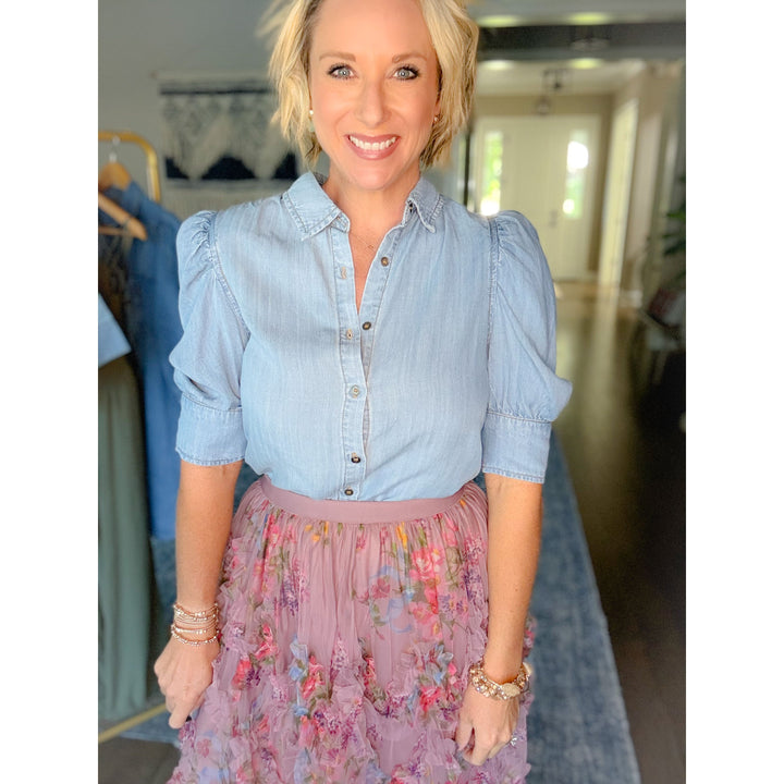 Sunwashed Chambray Button-Up
