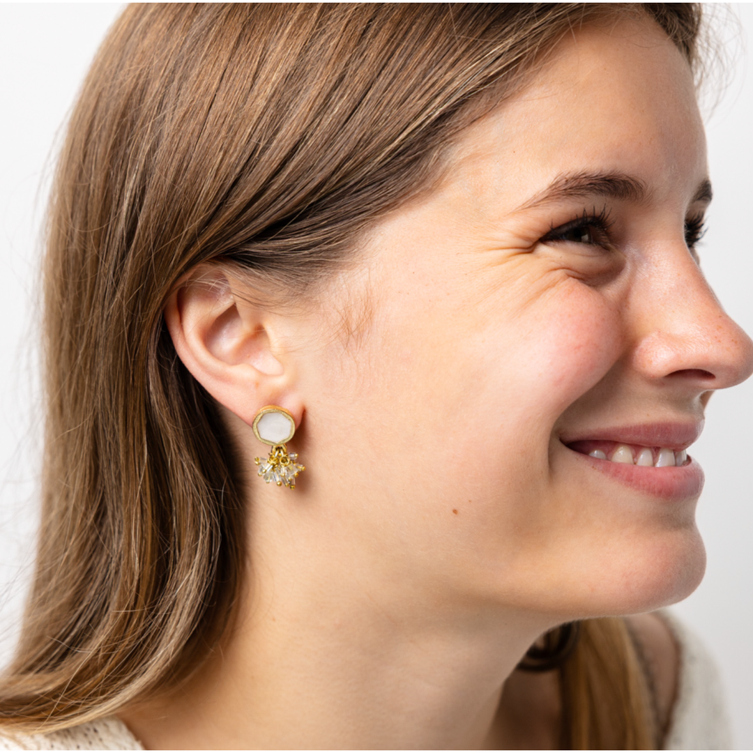 Heirloom Drop Earrings- White