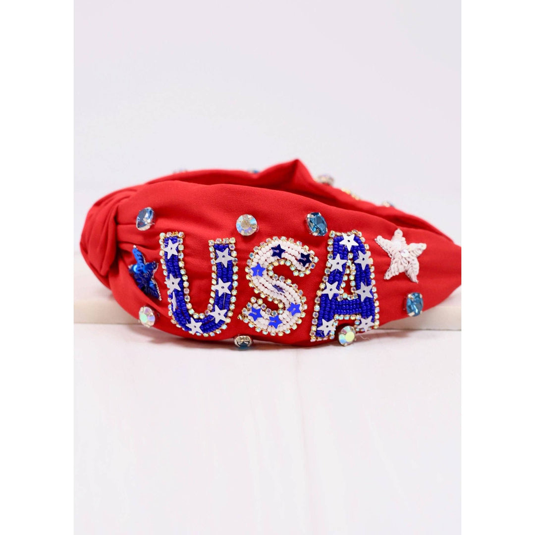 USA Beaded Headband