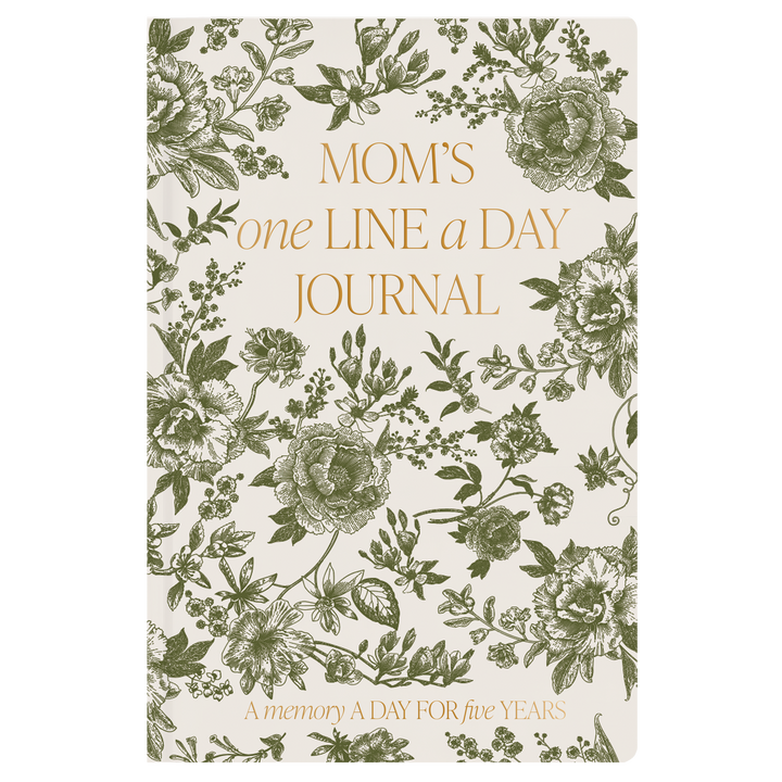 Mom's One Line A Day Journal - Green Floral