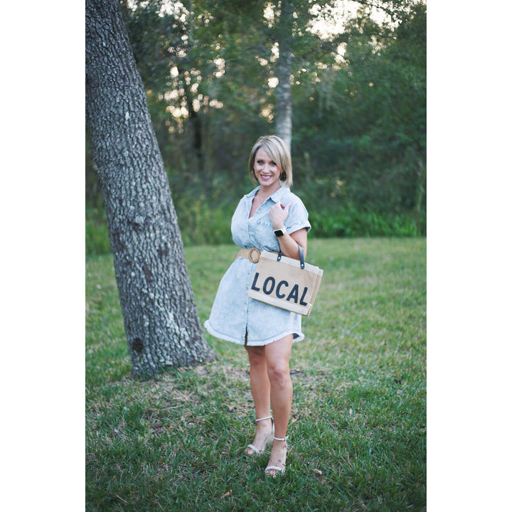 Frayed Hem Denim Shirt Dress